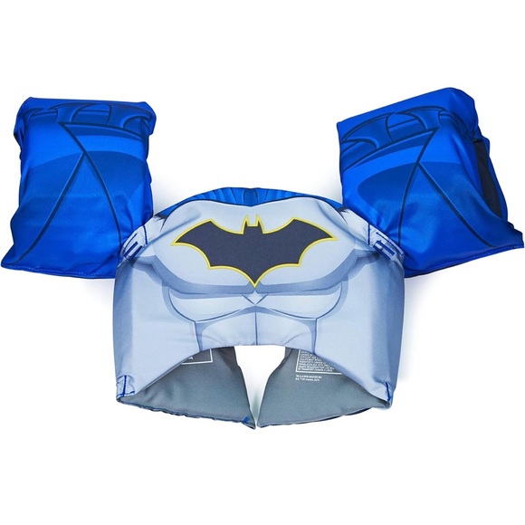 New SwimWays Swim Trainer Floaties Life Vest Batman 33-55 lbs Summer Pool Float - Picture 1 of 8